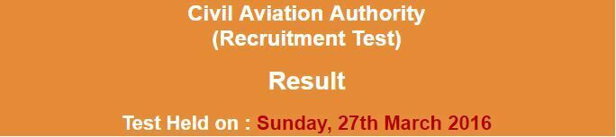 Civil Aviation Authority NTS Recruitment Test Result