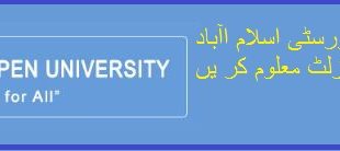 Allama Iqbal Open University result 2016
