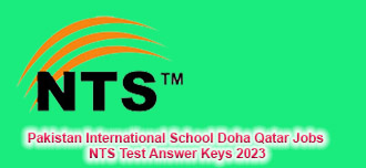 Pakistan International School Doha Qatar Jobs NTS Test Answer Keys 2023