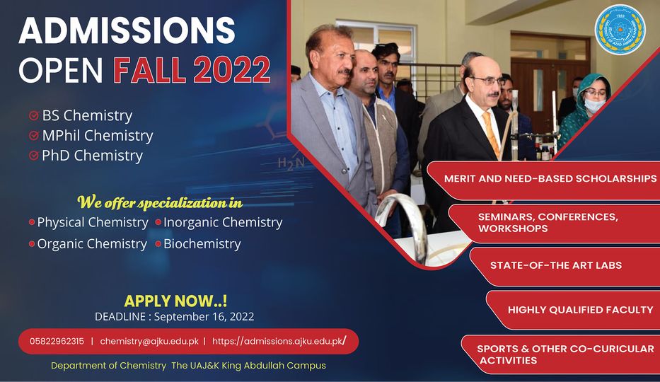 University of Azad Jammu & Kashmir Admission 2022