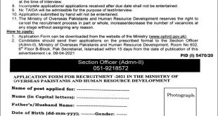 OPHRD Islamabad Jobs 9th April 2021
