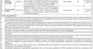 Tribal Areas Electric Supply Company (TESCO) ETEA Jobs 2022