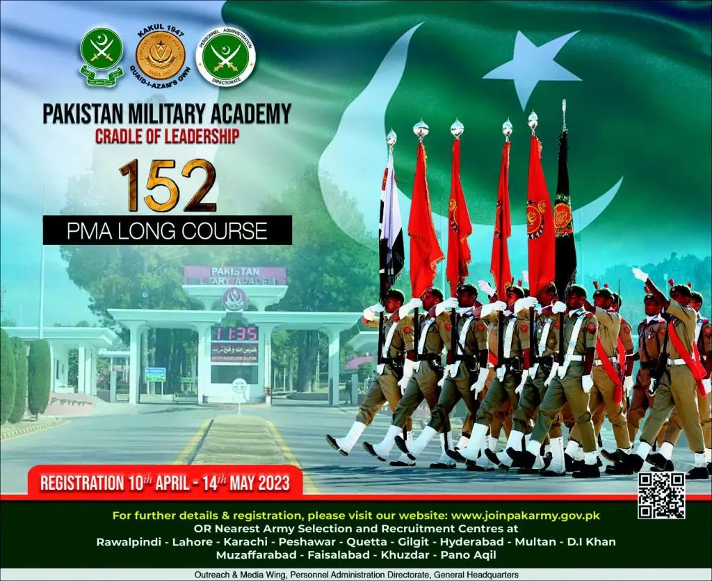 Pak Army PMA Long Course 152 2023 Apply Online