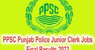 PPSC Punjab Police Junior Clerk Jobs Final Results 2023